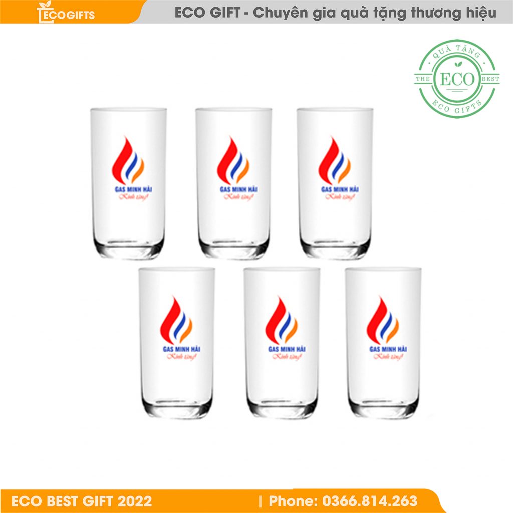 Bộ cốc thủy tinh in logo doanh nghiệp EC-10000